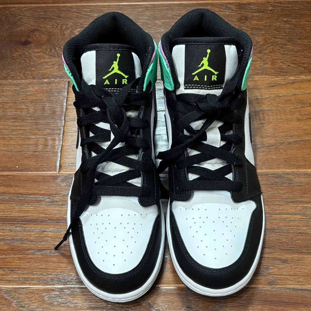 Jordan Kids Sneakers Black White Green